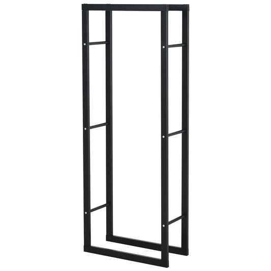 shelf wood for home and garden flow rate 100kg black, 60x25x150cm - Borgè