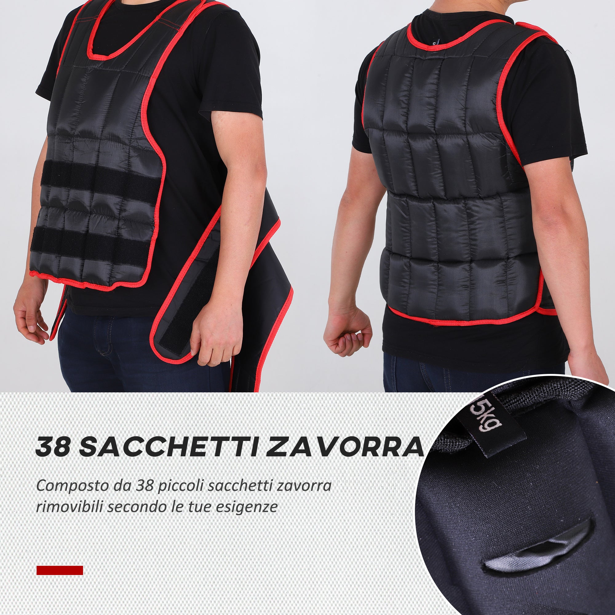 20KG Jacket with 38 Weights, Padding and Velcro Closures - Borge' Group Limited