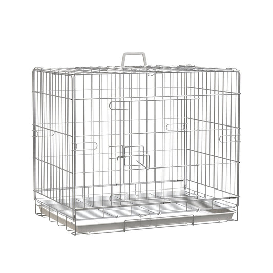 Pawhut Kennel Cage for Folding Dog Steel Porta With Block - Borgè