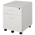 White wooden door -to -wooden docking with 2 drawers 40 x 44 x 54.6cm - Borgè