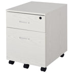 White wooden door -to -wooden docking with 2 drawers 40 x 44 x 54.6cm - Borgè