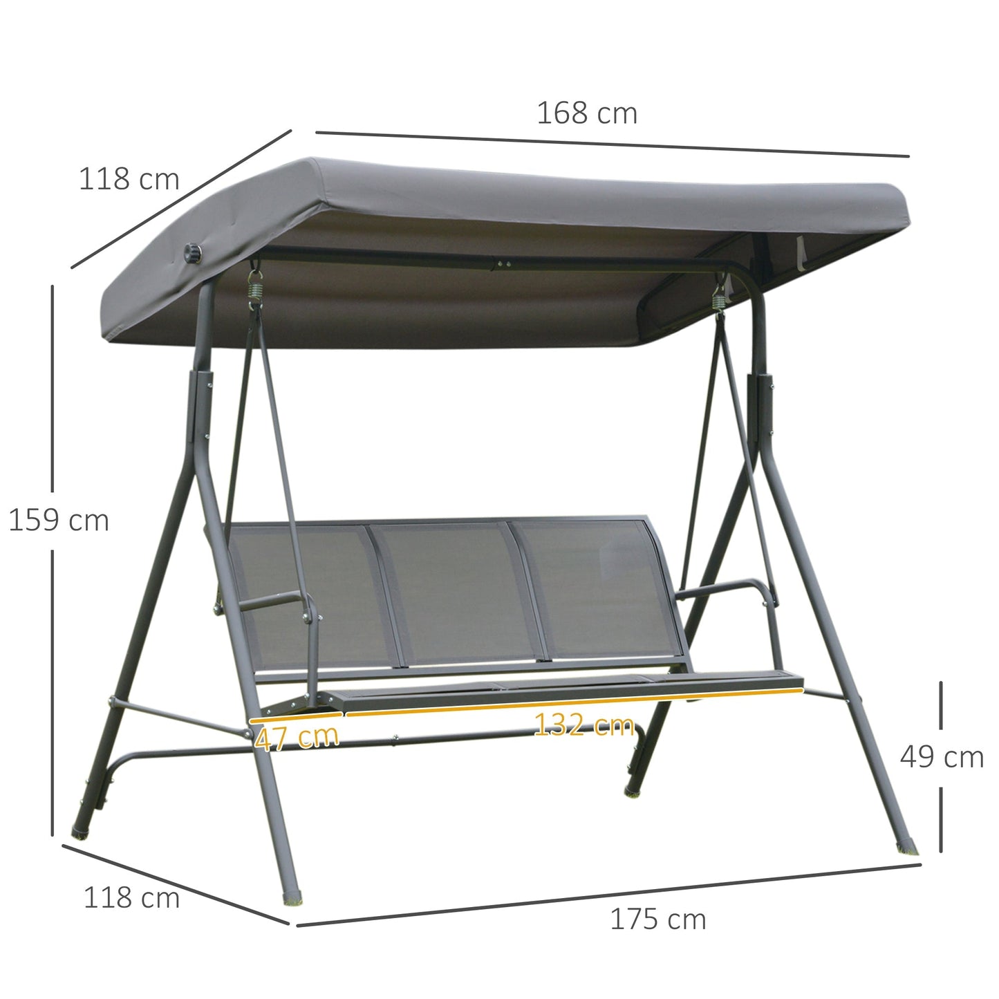 TAOS | 3 Seater Garden Swinger / Rocking Chair - Borgè