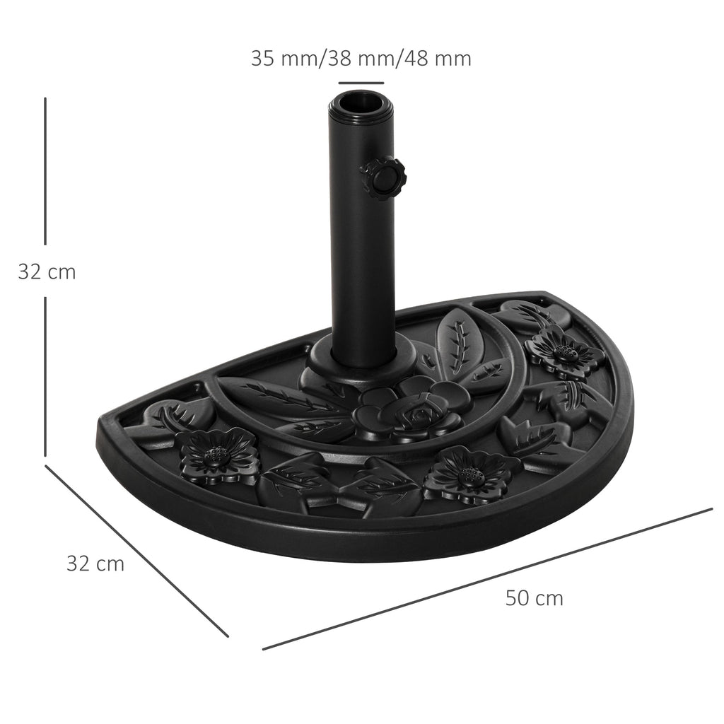 Garden Umbrella Base with 35mm / 38mm / 48mm Pole Cement Φ50x32x32cm - Borge' Group Limited
