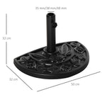 Garden Umbrella Base with 35mm / 38mm / 48mm Pole Cement Φ50x32x32cm - Borge' Group Limited