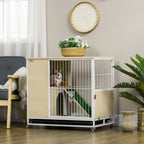Rabbit Cage with Water Tank and Removable Tray, Chipboard, Steel and PVC, 78x52.5x76.5 cm - Borge' Group Limited