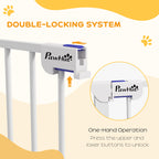PAWHUT DOCK FOR DOGES Average size with 3 panels with double lock system, 206x90cm, white - Borgè
