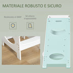 Homcom Torre Montessorian for children, Learning Tower with adjustable height in MDF, 40x50x90cm, white - Borgè
