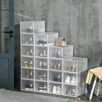 Rectangular Plastic Rectangular Mobile PP, 18 Box 25x35x19 cm for Max 43 EU shoes, clothes and books - Borgè