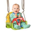 Outsunny swing for children 9-36 months in pp and pe with adjustable rope and belt, 42x33x120-180 cm - Borgè
