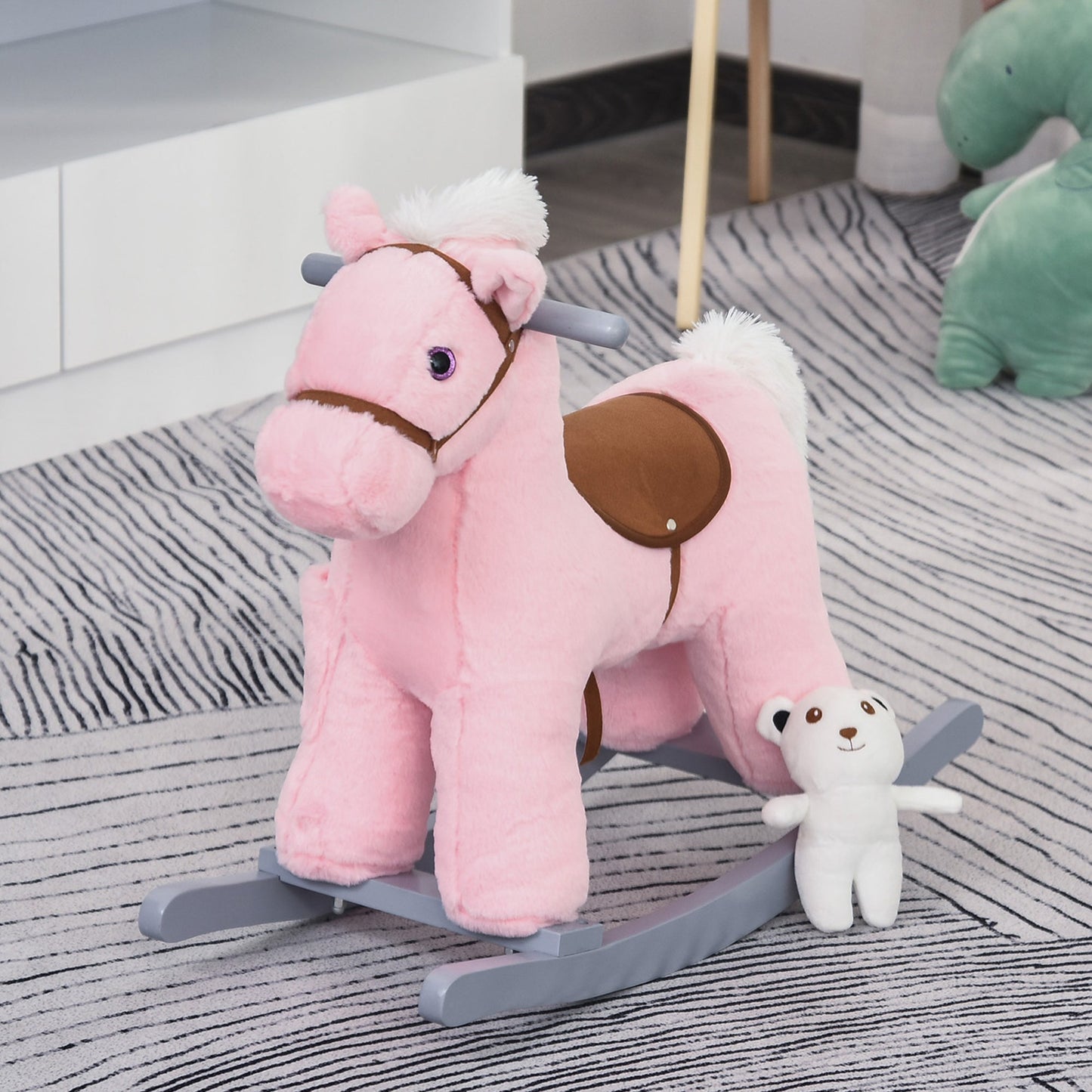 Plush Pink Rocking Horse | 18-36 Months