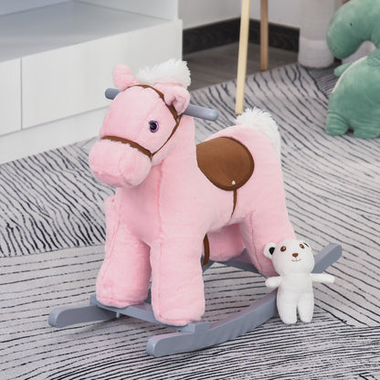 Plush Pink Rocking Horse | 18-36 Months