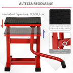 Durhor rabbit lifting in Max 150kg steel lifting with rubber surface and crank, 48x34x43 cm, red - Borgè