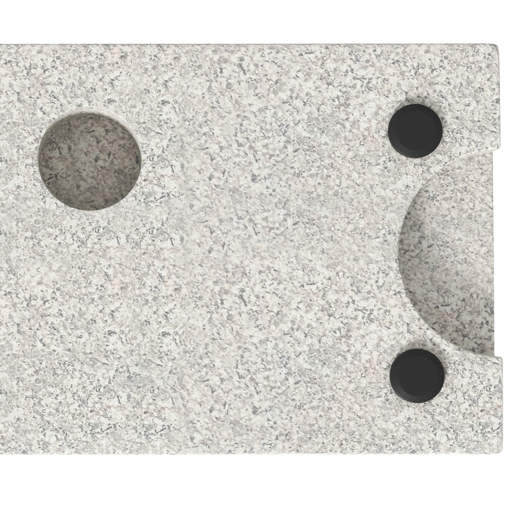 Base Outsunny for garden umbrella 25kg for Ã˜32mm, Ã˜38mm and Ã˜48mm poles, in granite and stainless steel, 45x22.5x40 cm, gray - Borgè