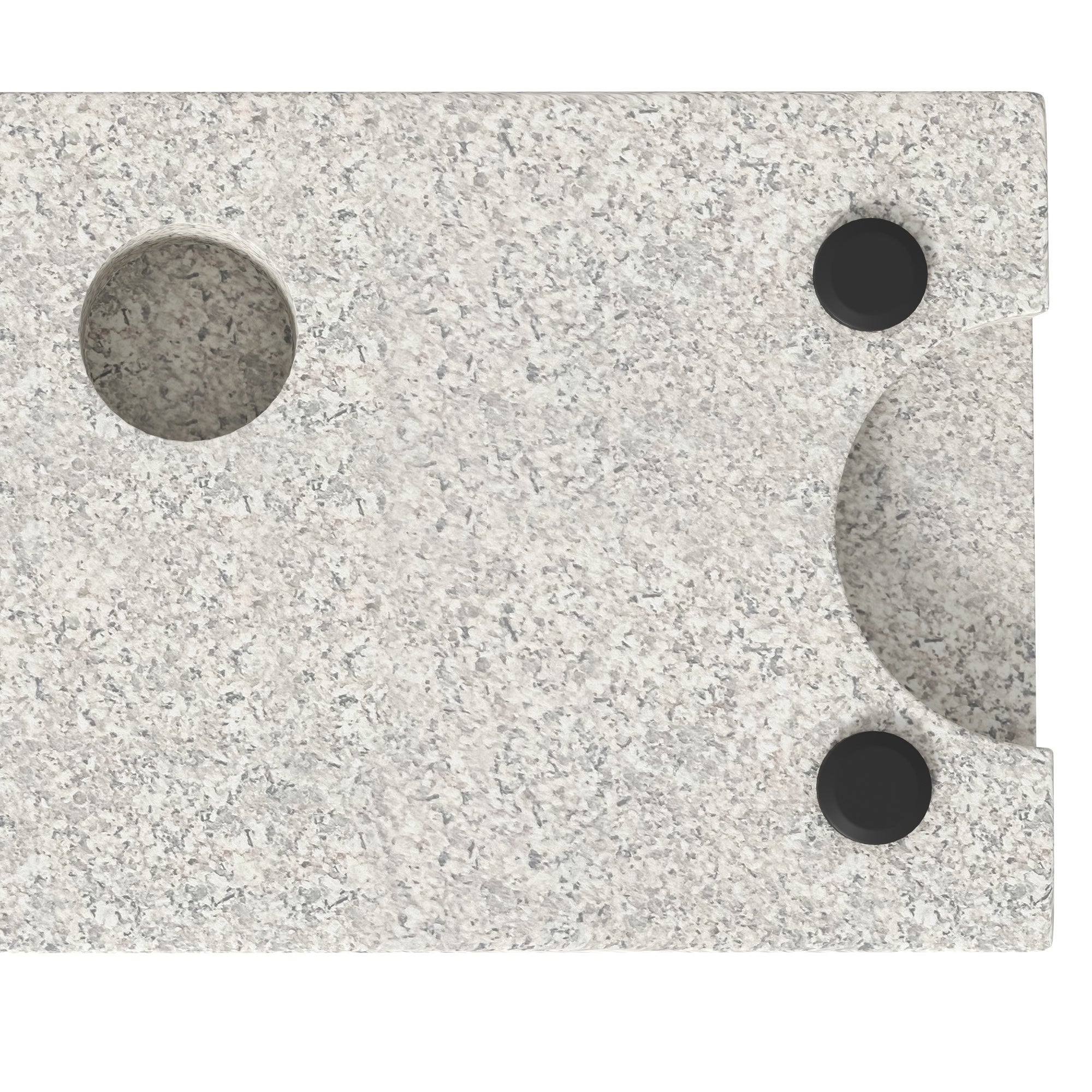 Base Outsunny for garden umbrella 25kg for Ã˜32mm, Ã˜38mm and Ã˜48mm poles, in granite and stainless steel, 45x22.5x40 cm, gray - Borgè