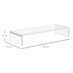 support for monitor computer TV support for transparent acrylic glass screens, 53x19x9cm - Borgè