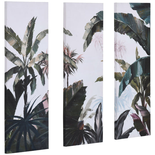 Palm Trees Print on Canvas 3 Pcs |