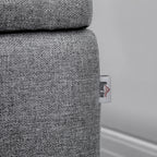 Homcom Bench container in velvet effect fabric, per room, living room and entrance, 101x38.5x44.5 cm, gray - Borgè