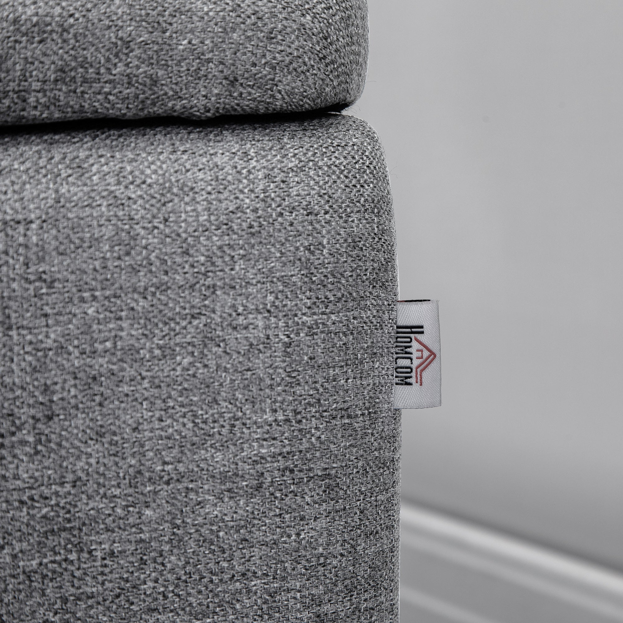 Homcom Bench container in velvet effect fabric, per room, living room and entrance, 101x38.5x44.5 cm, gray - Borgè