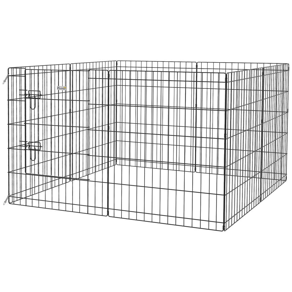 Pawhut fence for dogs and puppies, 8 -piece animal boxes in iron wire, 76 x 61cm black - Borgè