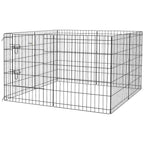 Pawhut fence for dogs and puppies, 8 -piece animal boxes in iron wire, 76 x 61cm black - Borgè
