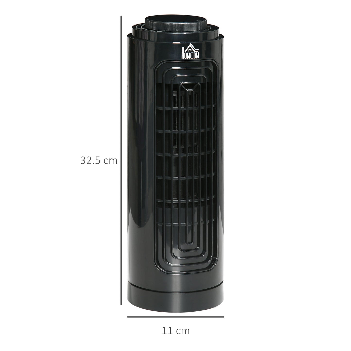 MINI DESK TOWER FAN | Black 3 Speed fan | Ø11x32.5 cm