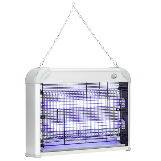 Outsunny Zapper for insects and 20W mosquitoes with UV LED lights with removable tray, in ABS and metal, 39x8x28 cm - Borgè