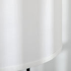 Homcom Modern Earth lamp in steel with linen effect fabric lampshade, 64x38x163.5 cm, white and black - Borgè