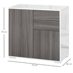 Multiuse cabinet 2 drawers and 2 lockers, pressure opening - Borgè