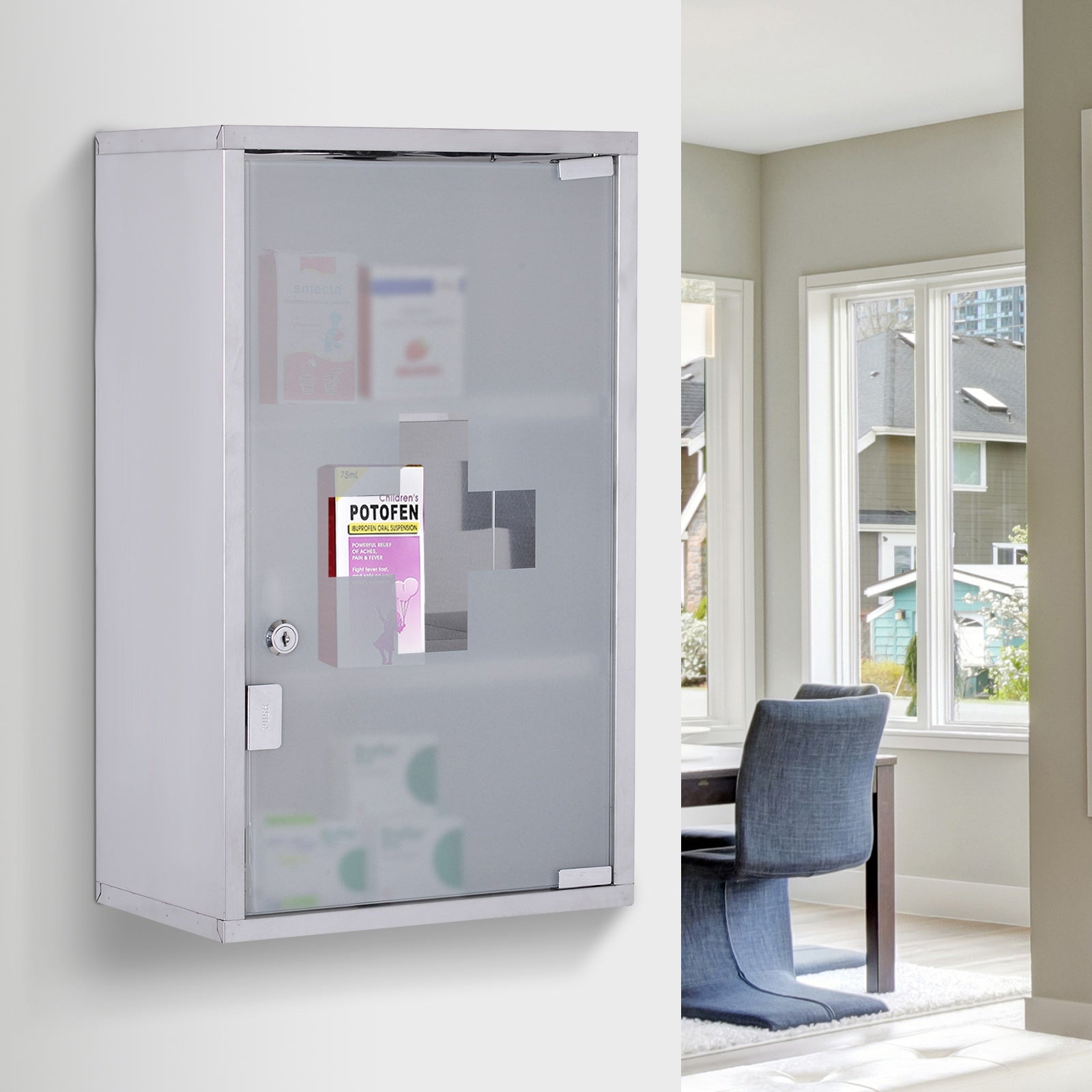 Stainless Steel First Aid Medicinal Cabinet - Borgè