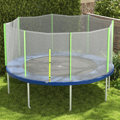 SportNow protection network for 6 -pole trampolines with hinged entrance, in PE, Ã˜366x180 cm, black and green - Borgè