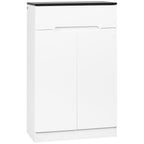 Slim Slim 12 Paia Max for inputs with 3 adjustable shelves and drawer, in white chipboard, 60x32x100 cm - Borgè