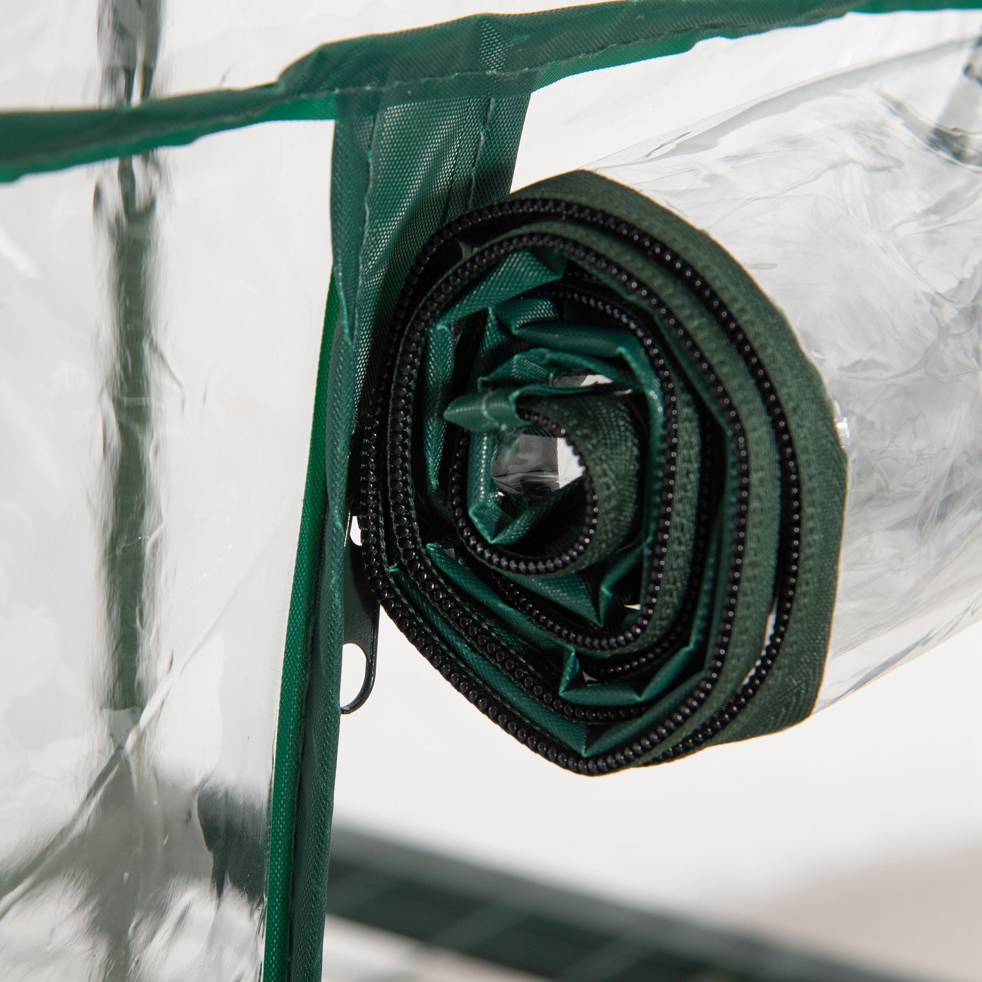 Outsunny mini greenhouse with plastic cover, steel frame with 3 shelves, 69x49x125cm, transparent - Borgè