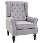 Grey Wooden Armchair and French -style removable cushions with large seat, coated legs - Borgè