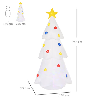 Christmas Tree Walls Giant Inflatable and Waterproof With Outdoor LED lights - White - Borgè