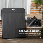 Folding Garden Table for 6 People in Steel and HDPE, 180x75.5x73cm, Dark Grey - Borge' Group Limited