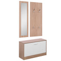 Set 3 pieces SCANDLE HAPPENDIBITS Mirror Wardrobe Wardroba in Wooden, 80x27x46.5cm - Borgè