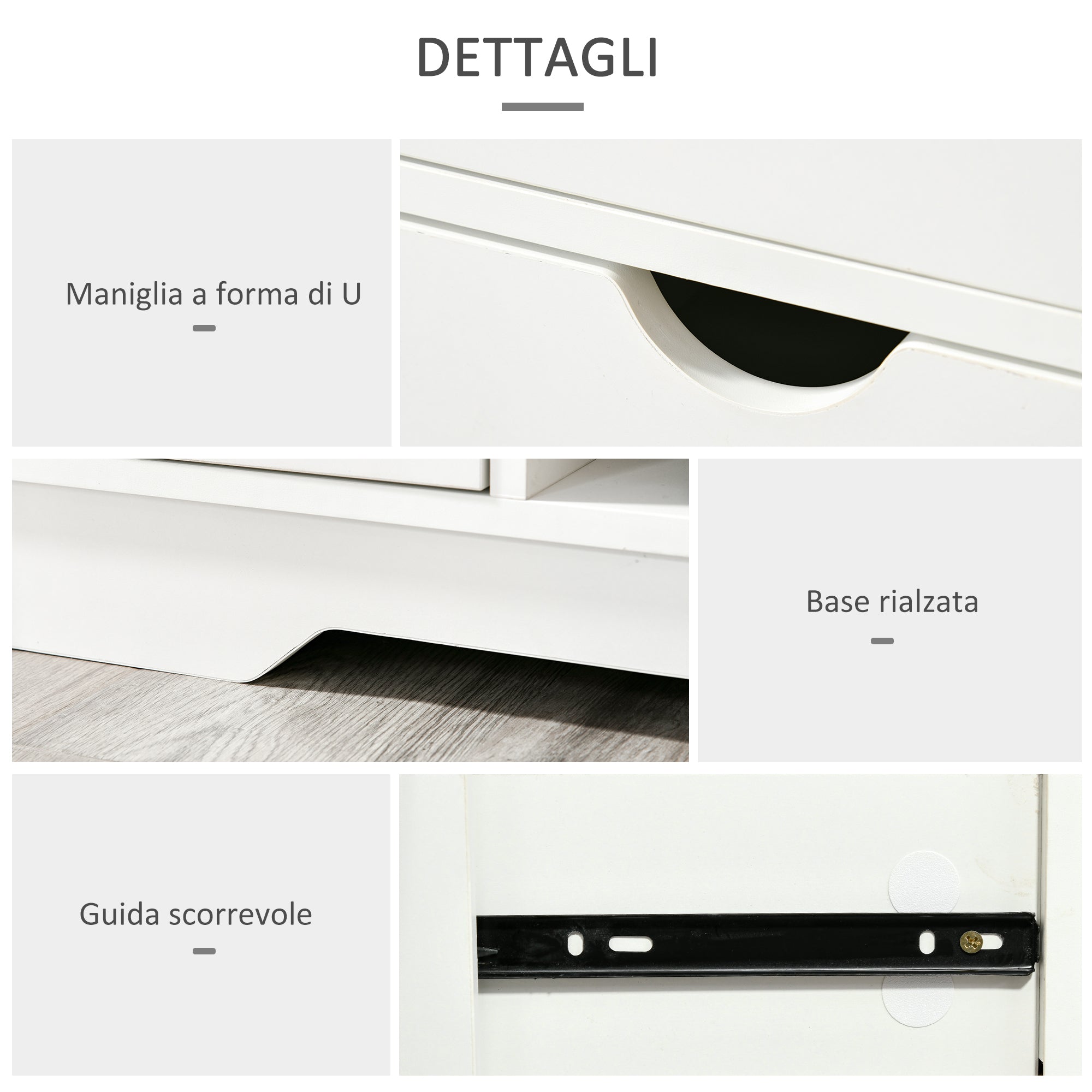 SCANDIERA SAVING, WOOD, BIANCO, 80.5x30.5x43.5cm - Borgè