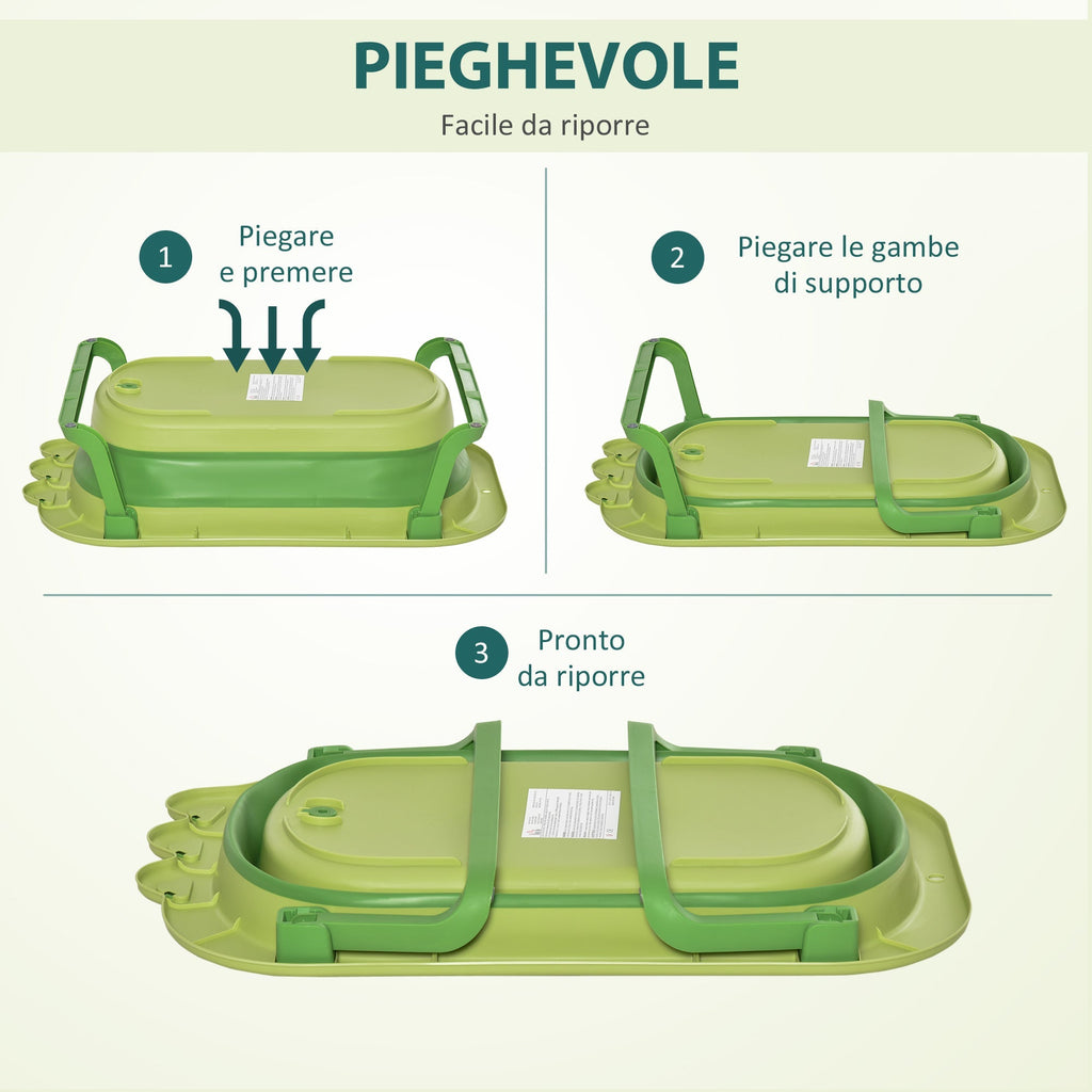 Folding bath tray for children 0-3 years - Green - Borgè