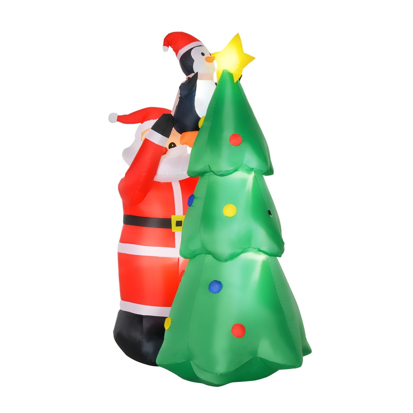 Inflatable Santa Claus with LED lights - Borgè