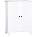 Kleankin Bathroom Cabinet two doors white 60 x 30 x 80cm - Borgè
