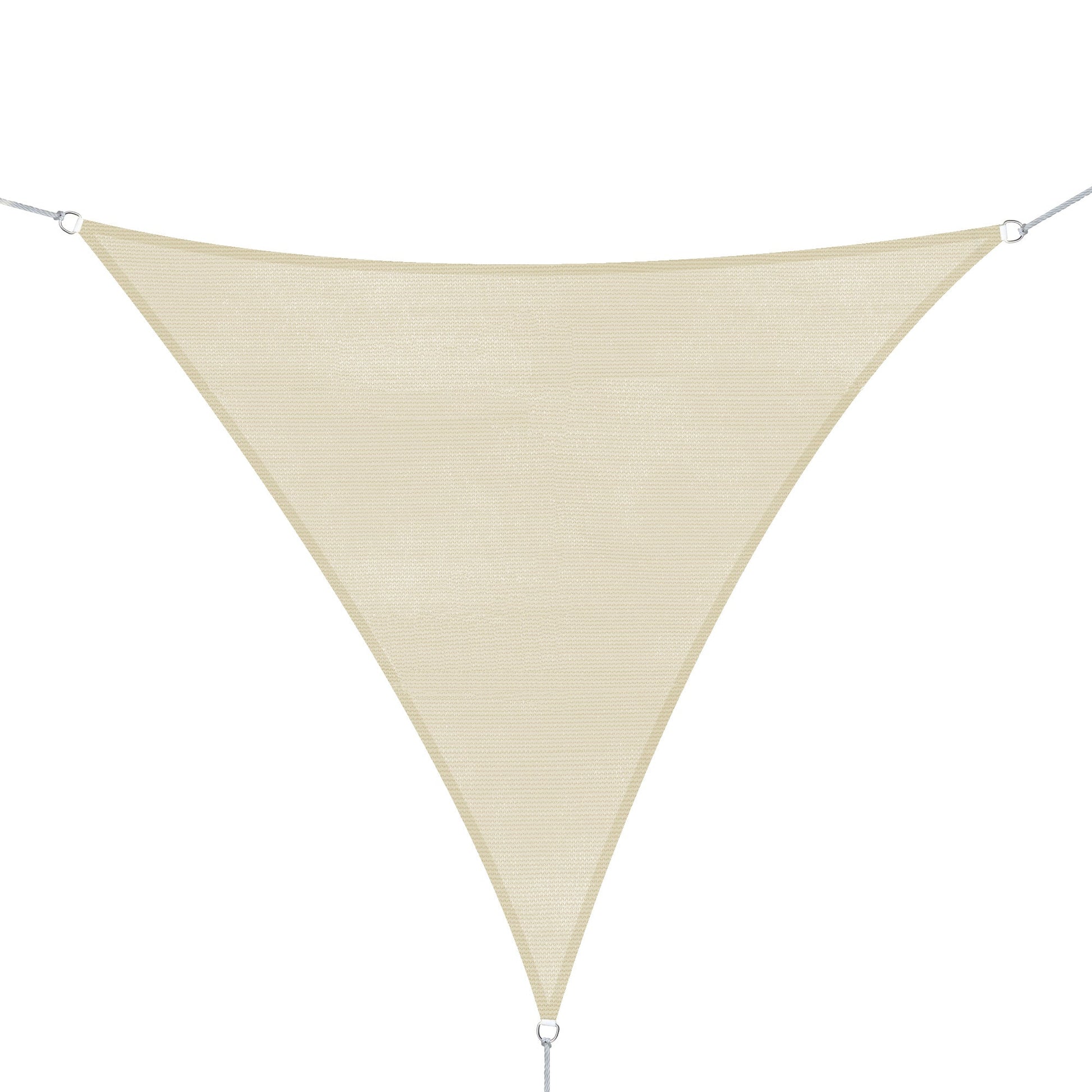 Outsunny triangular sun curtains - Sailing - Anti UV - Cream - 5x5x5m - Borgè