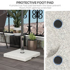 Base Outsunny for garden umbrella 25kg for Ã˜32mm poles, Ã˜38mm and Ã˜48mm, in granite and stainless steel, 38x38x38 cm, gray - Borgè