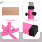 Homcom for artistic gymnastics or classic dance-adjustable dance (92-150 cm) for children max. 75 kg, pink - Borgè