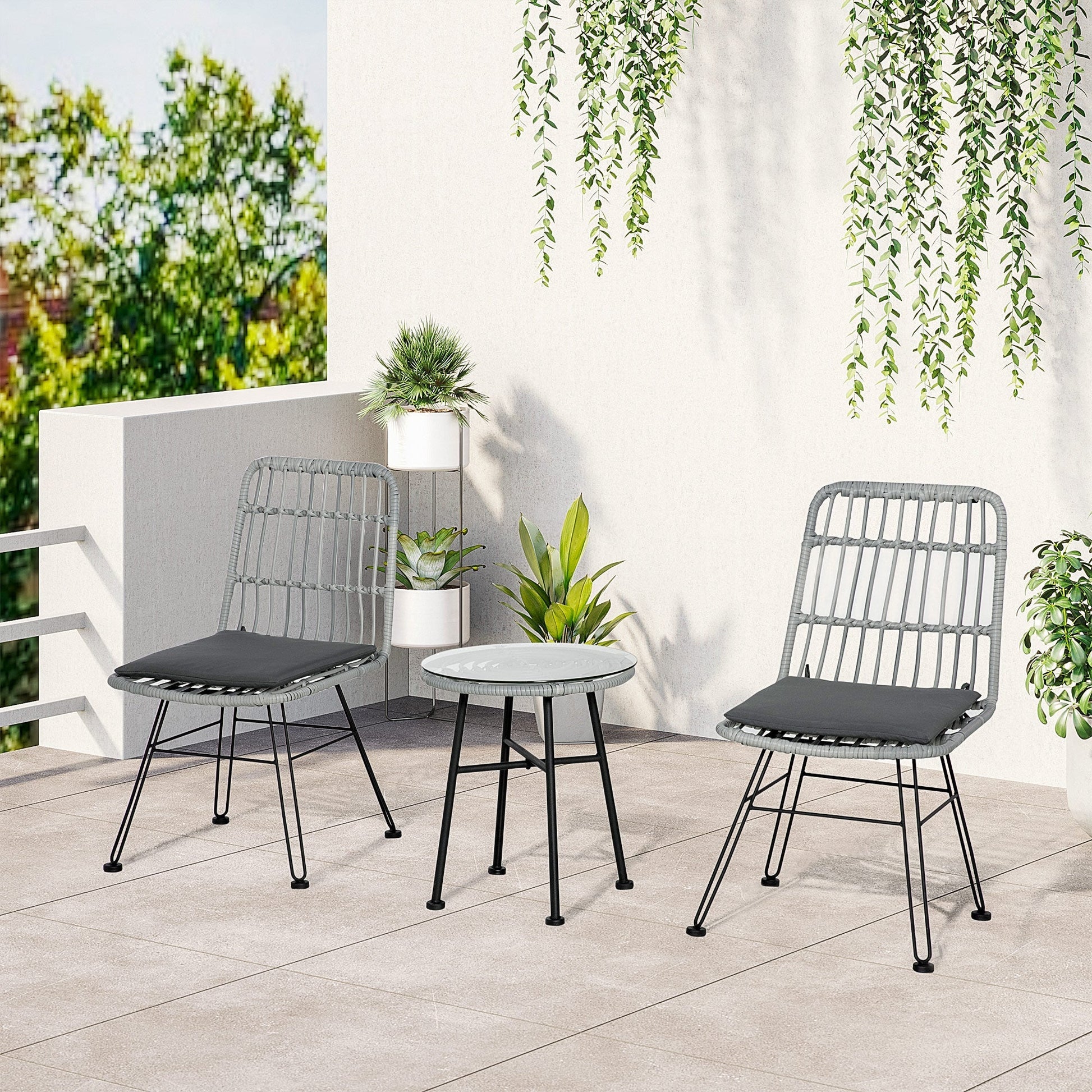 LAGOON | 3Pcs Garden Table and Chairs Set - Borgè