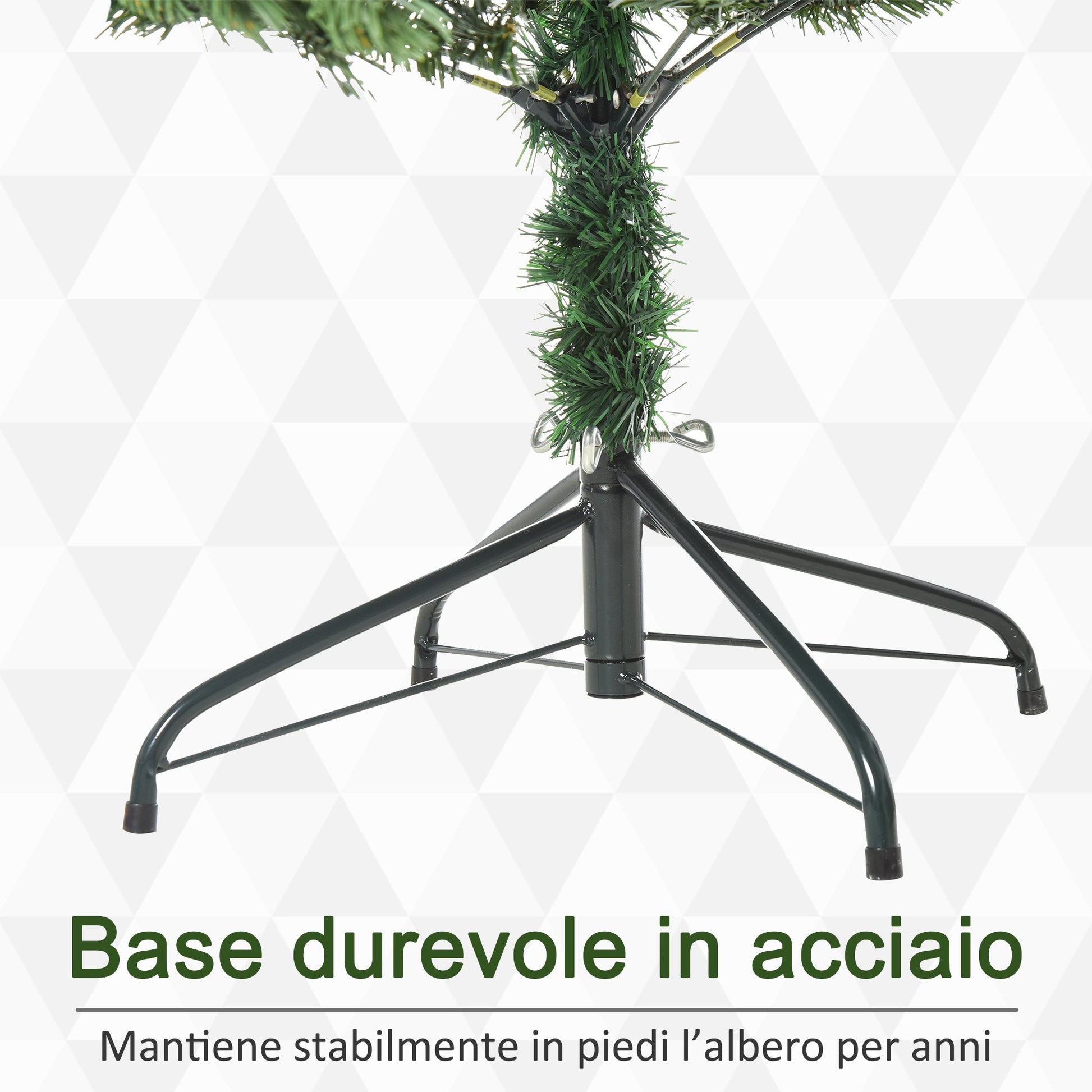 Artificial Christmas tree Gigante 210cm Realistic, Christmas decoration with 934 branches, folding and removable base - Borgè