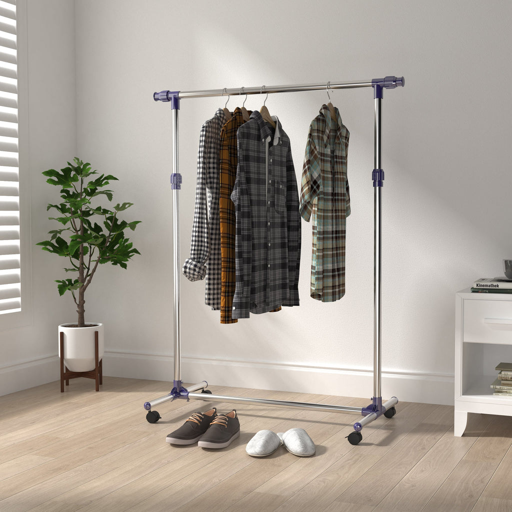 spreader hanger in adjustable width and height with stainless steel wheels 160 x 170cm - Borgè