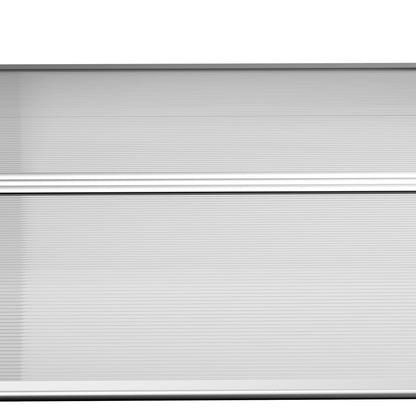 Outsunny modern roof in polycarbonate, aluminum and pp for balconies, windows and doors, 110x60x18 cm - Borgè