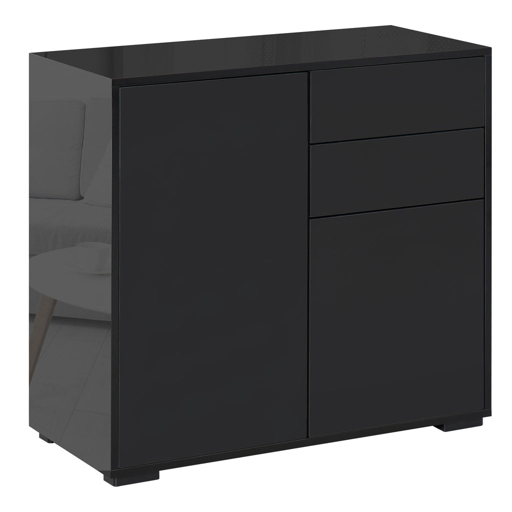 Multiuse cabinet with 2 drawers and 2 lockers, pressure opening, home and office furniture, 79x36x74cm - Borgè
