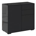 Multiuse cabinet with 2 drawers and 2 lockers, pressure opening, home and office furniture, 79x36x74cm - Borgè