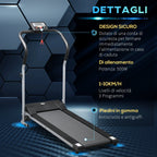Electric Folding Treadmill with LCD Screen and 2 Wheels for Home or Office Training, 500W Motor, 10km/h Speed - Borge' Group Limited